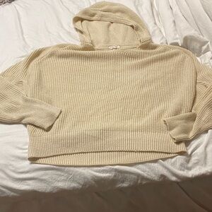 Cozy Casual Cream Hooded Sweater